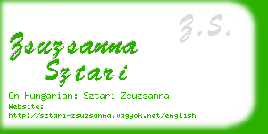 zsuzsanna sztari business card